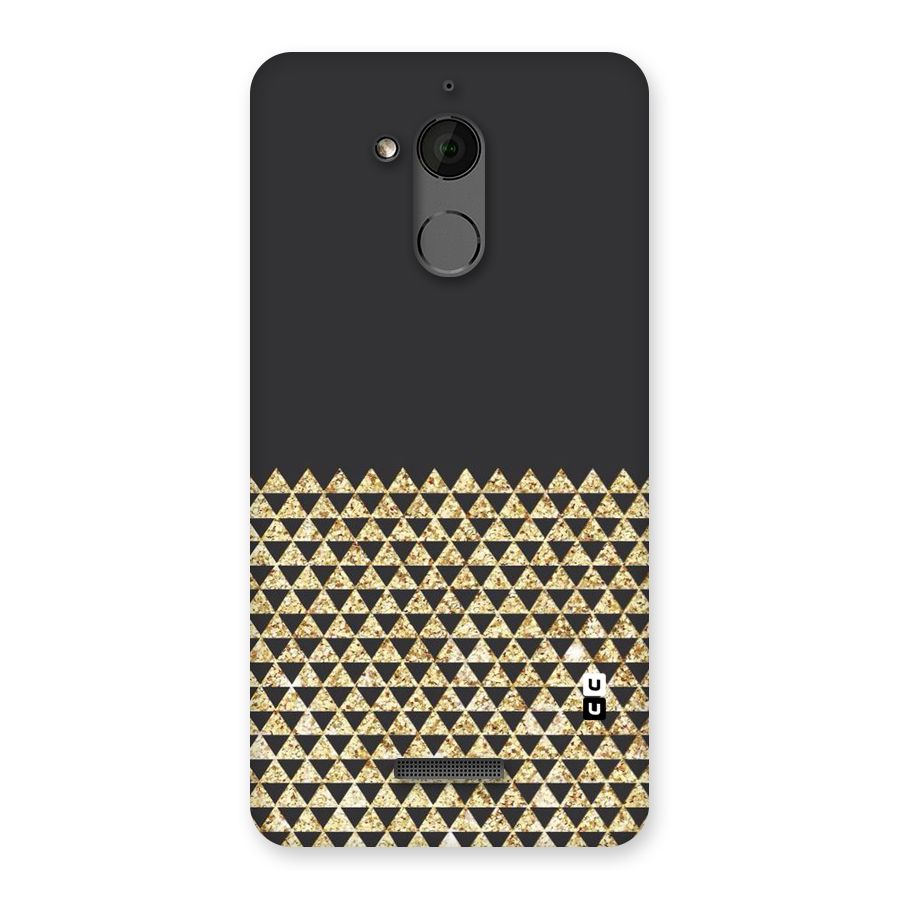 Dark Grey Golden Triangles Back Case for Coolpad Note 5