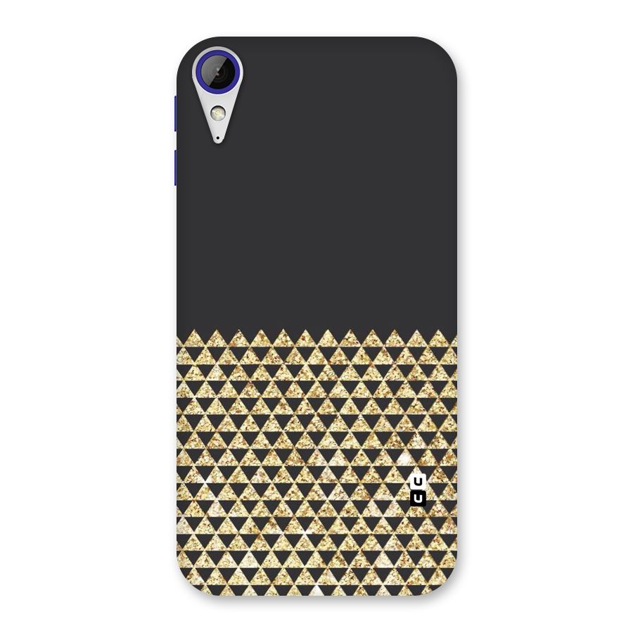 Dark Grey Golden Triangles Back Case for Desire 830