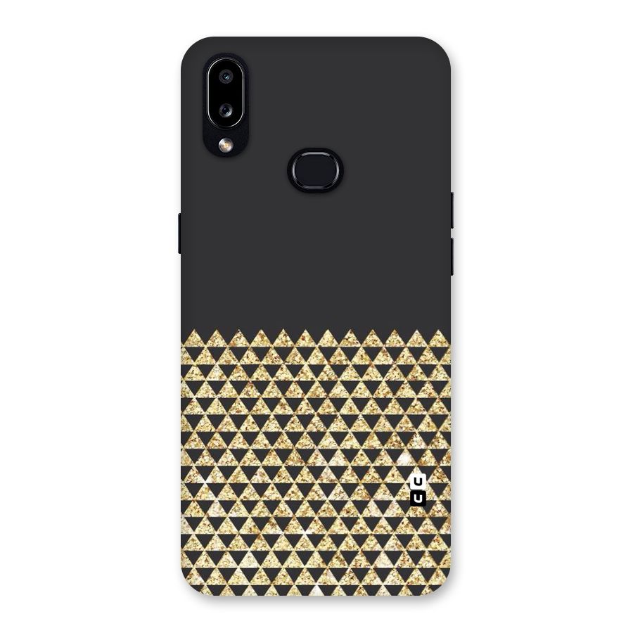 Dark Grey Golden Triangles Back Case for Galaxy A10s