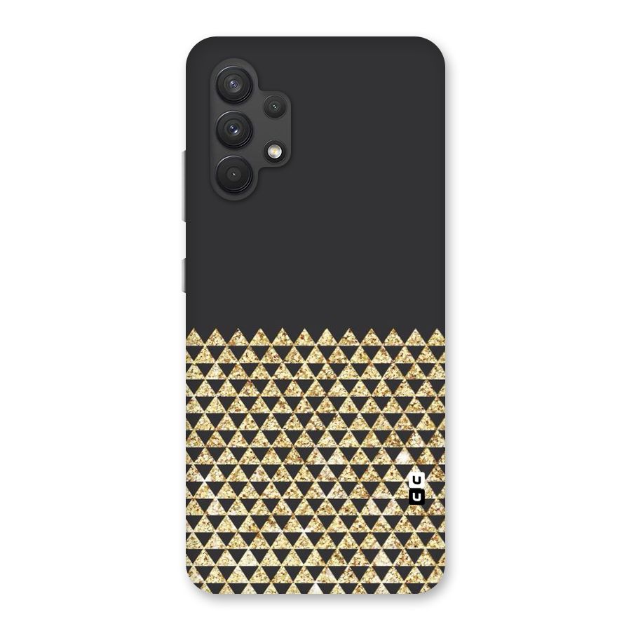 Dark Grey Golden Triangles Back Case for Galaxy A32