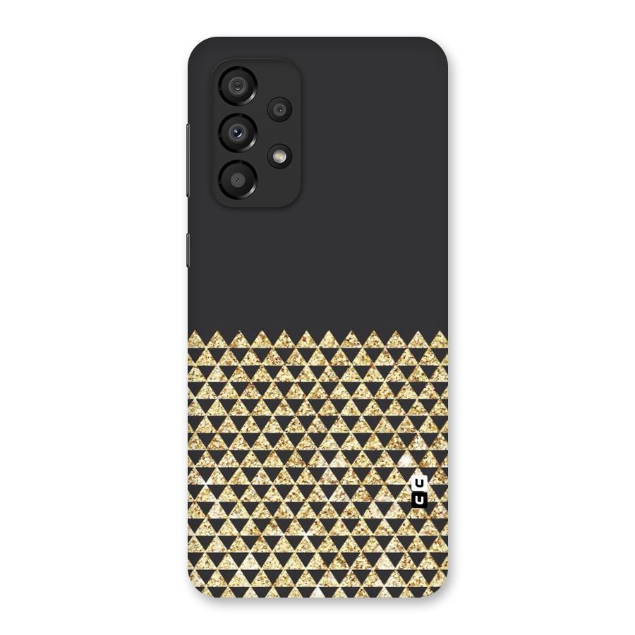 Dark Grey Golden Triangles Back Case for Galaxy A33 5G
