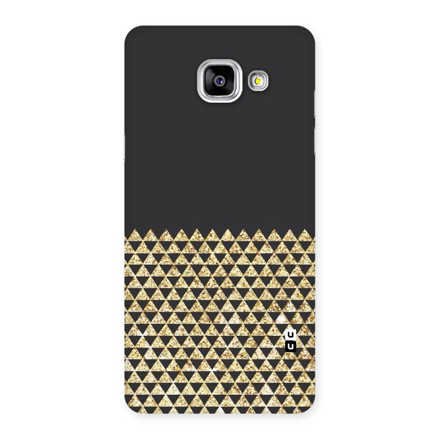 Dark Grey Golden Triangles Back Case for Galaxy A5 2016