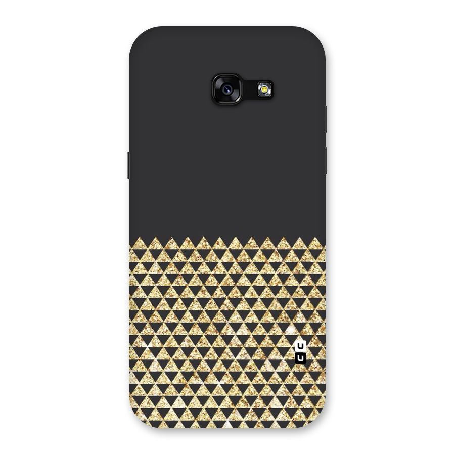 Dark Grey Golden Triangles Back Case for Galaxy A5 2017
