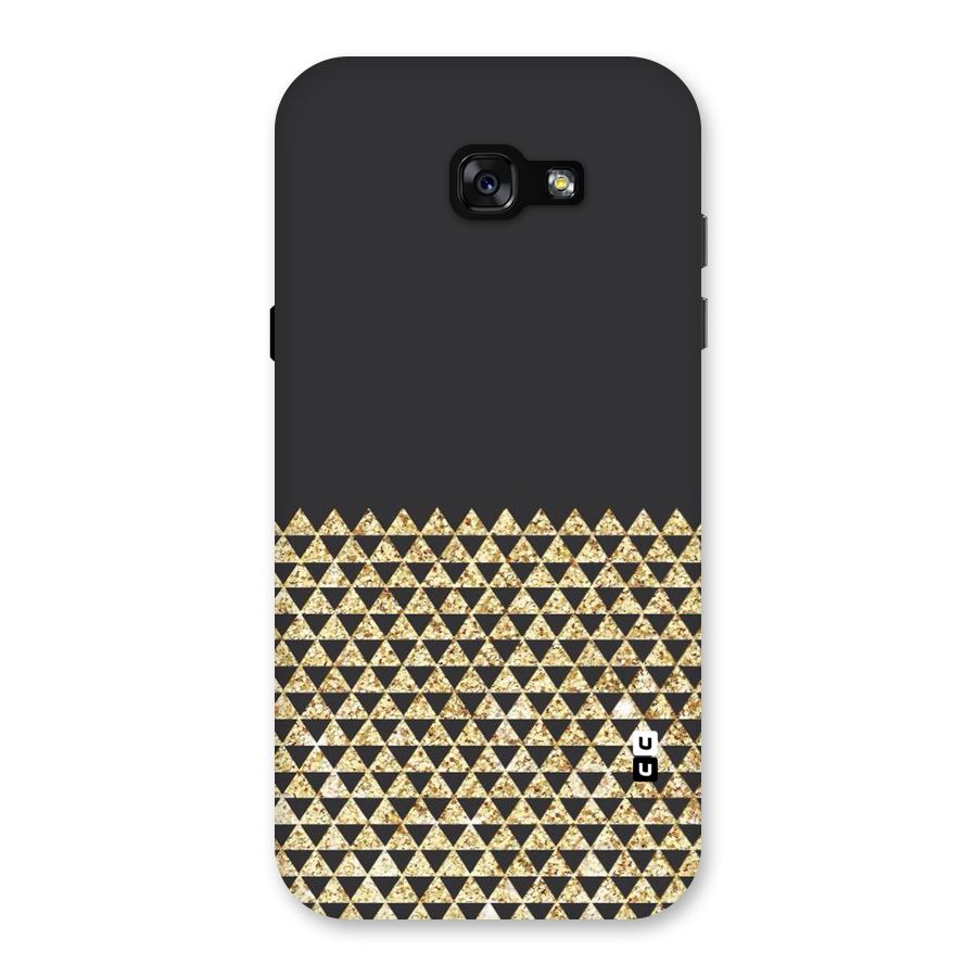 Dark Grey Golden Triangles Back Case for Galaxy A7 (2017)