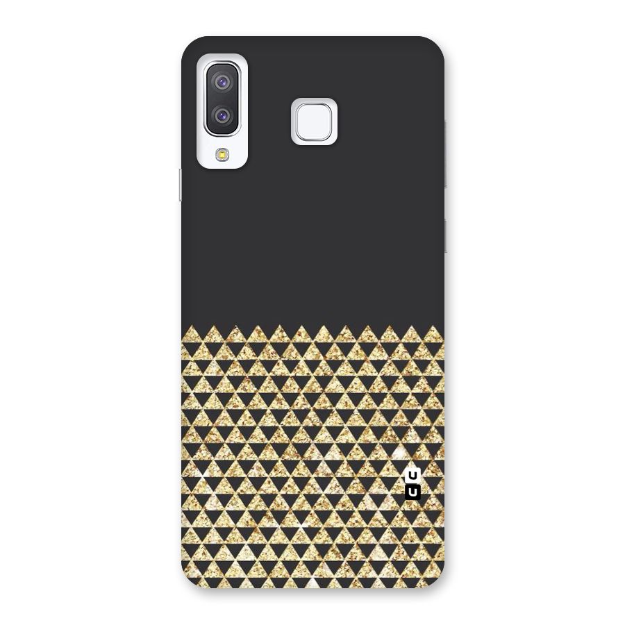 Dark Grey Golden Triangles Back Case for Galaxy A8 Star