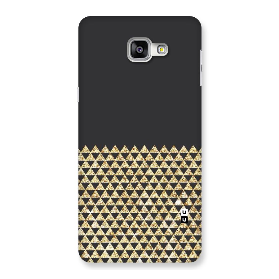 Dark Grey Golden Triangles Back Case for Galaxy A9