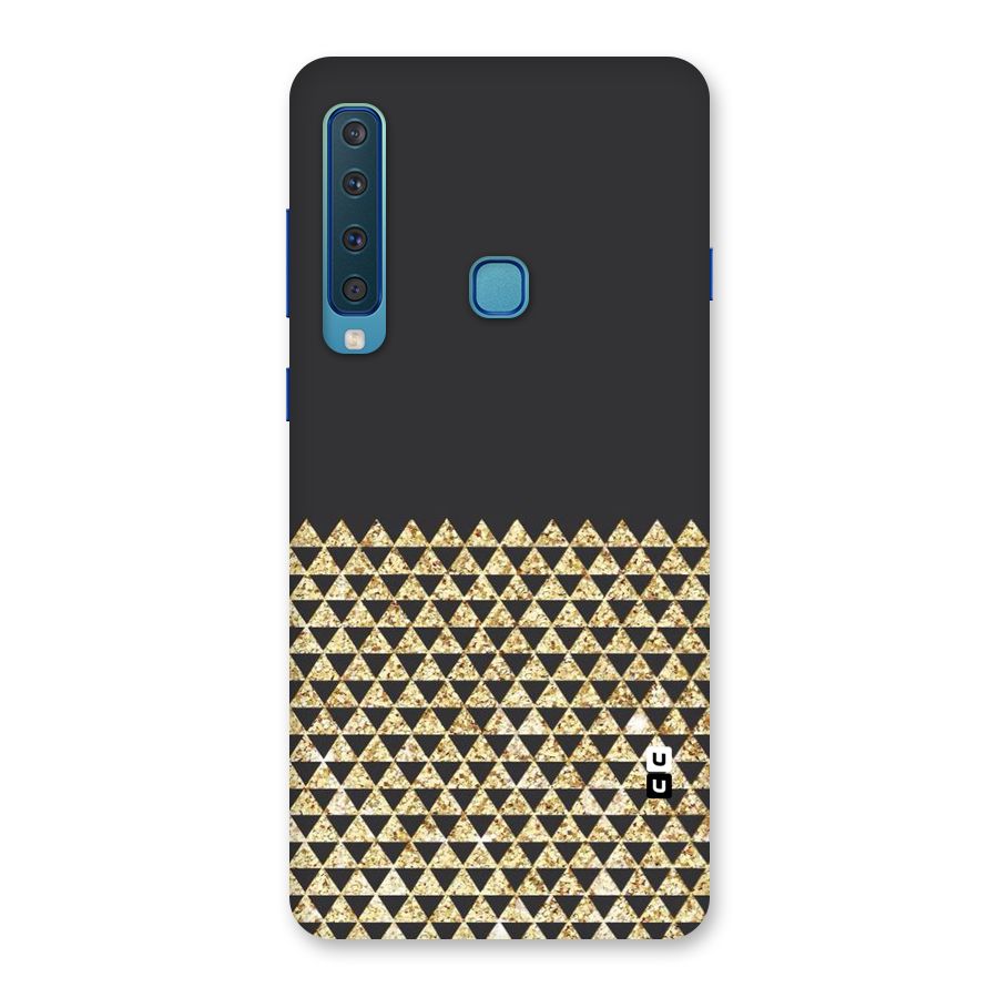 Dark Grey Golden Triangles Back Case for Galaxy A9 (2018)