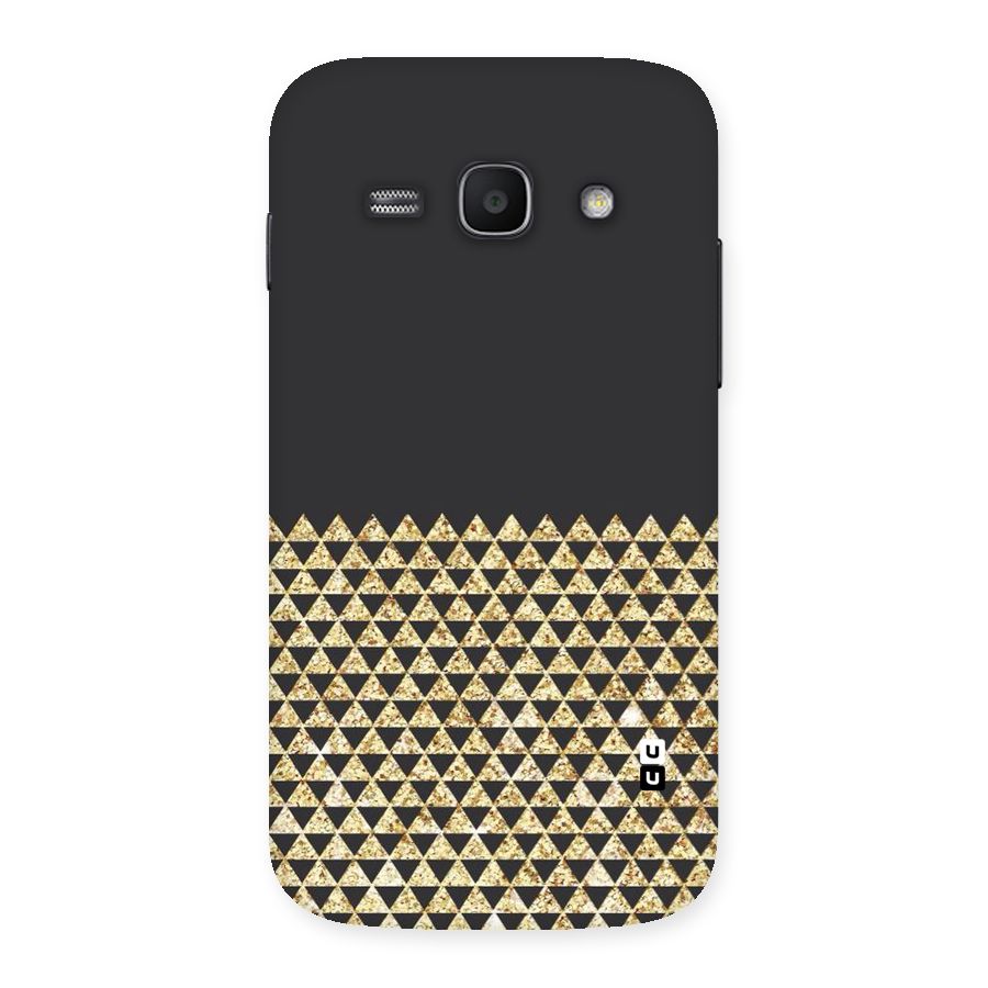 Dark Grey Golden Triangles Back Case for Galaxy Ace 3