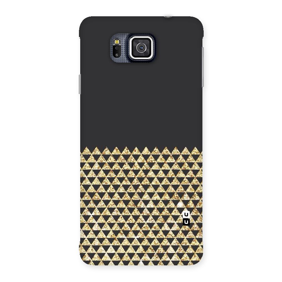 Dark Grey Golden Triangles Back Case for Galaxy Alpha