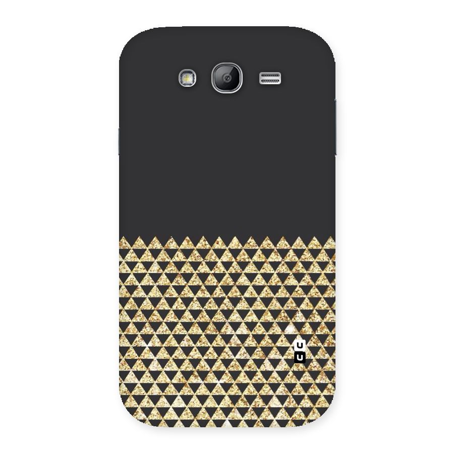 Dark Grey Golden Triangles Back Case for Galaxy Grand