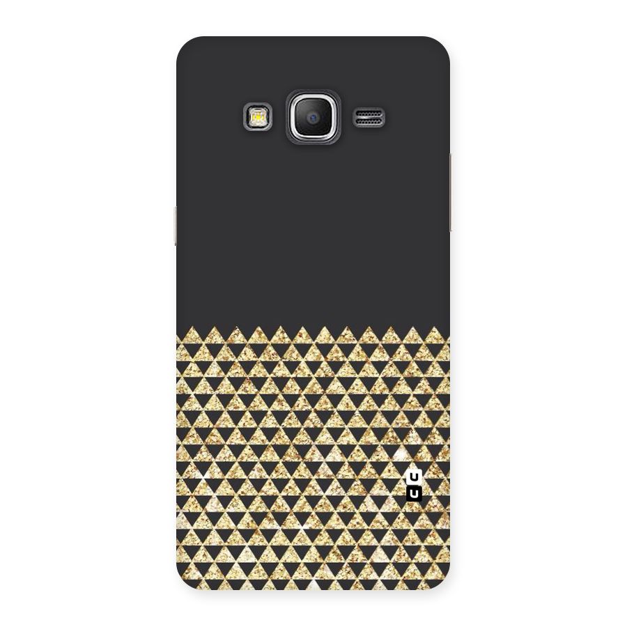 Dark Grey Golden Triangles Back Case for Galaxy Grand Prime