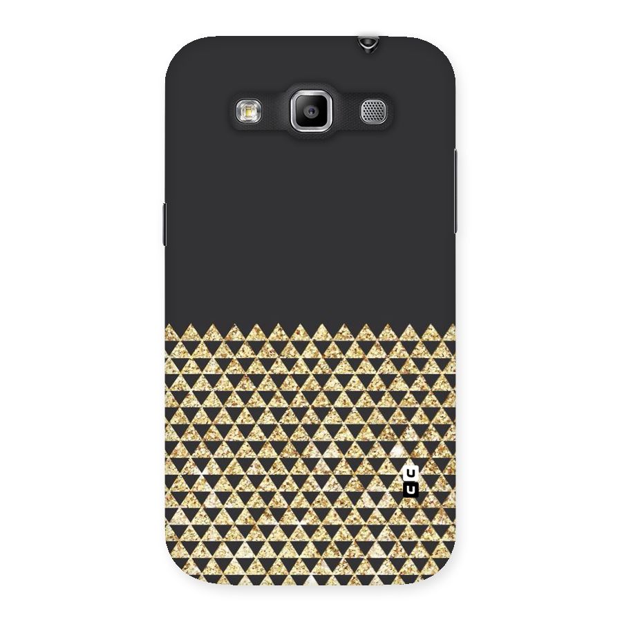 Dark Grey Golden Triangles Back Case for Galaxy Grand Quattro