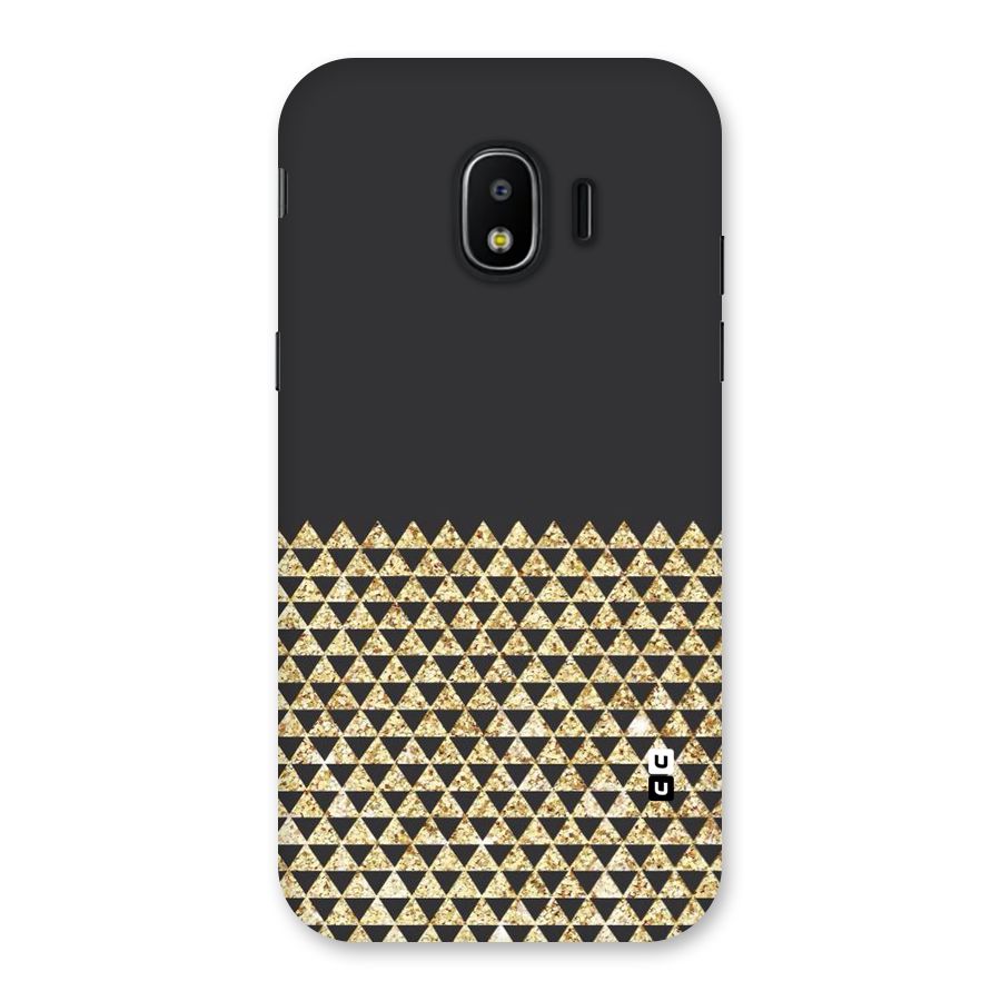 Dark Grey Golden Triangles Back Case for Galaxy J2 Pro 2018