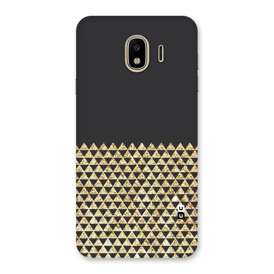 Dark Grey Golden Triangles Back Case for Galaxy J4