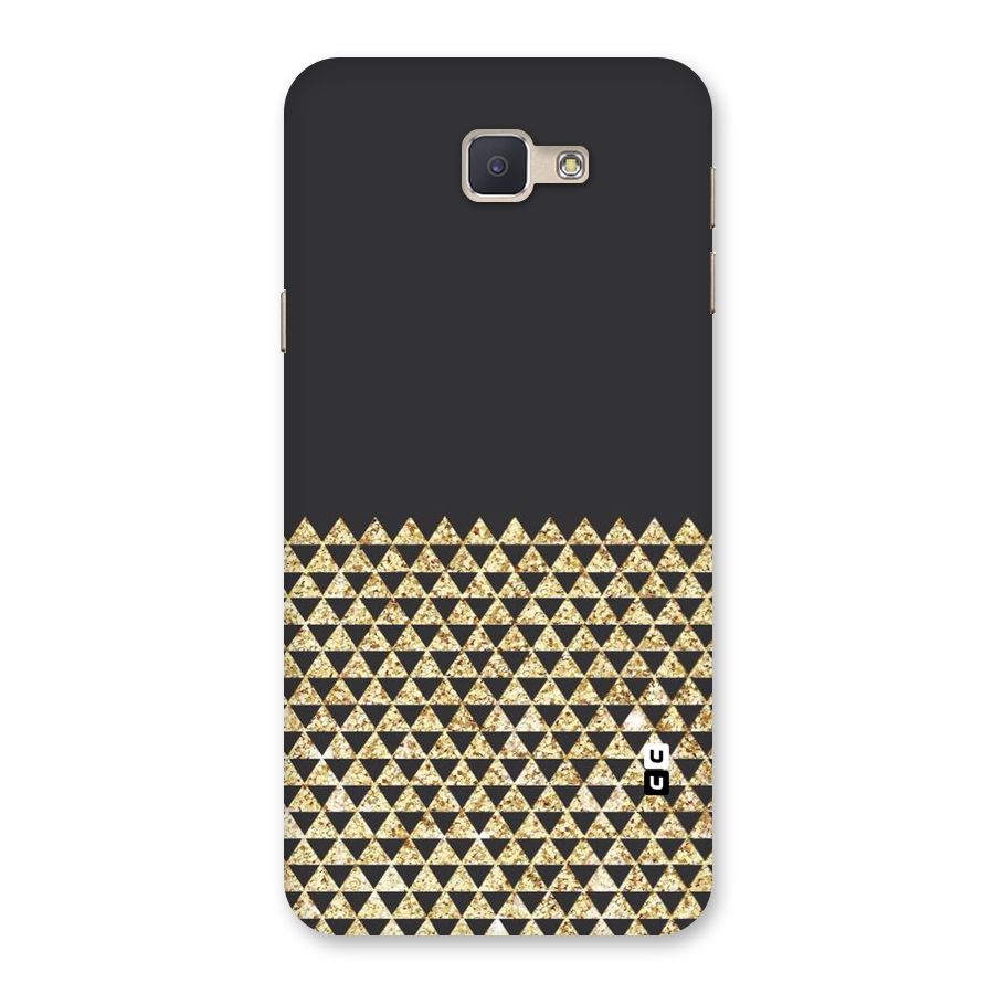 Dark Grey Golden Triangles Back Case for Galaxy J5 Prime
