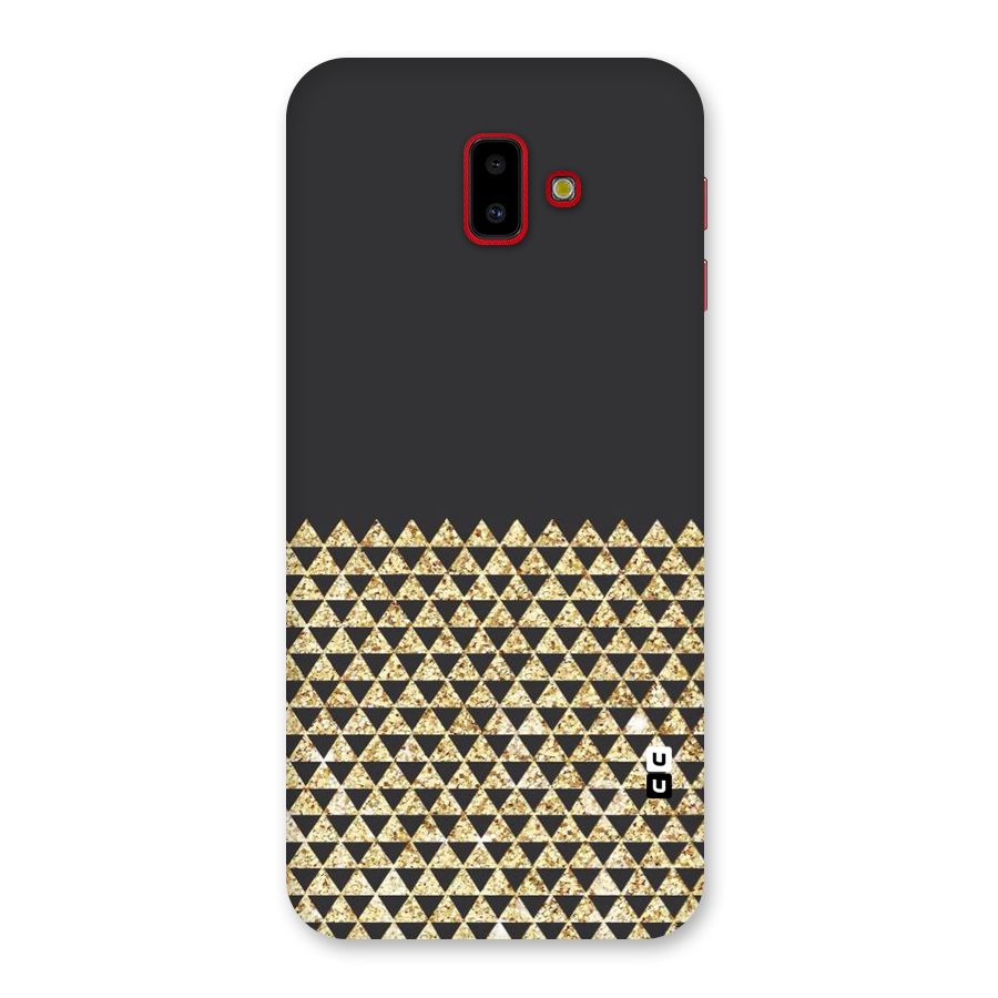 Dark Grey Golden Triangles Back Case for Galaxy J6 Plus