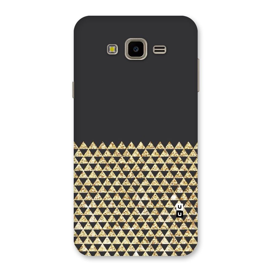 Dark Grey Golden Triangles Back Case for Galaxy J7 Nxt