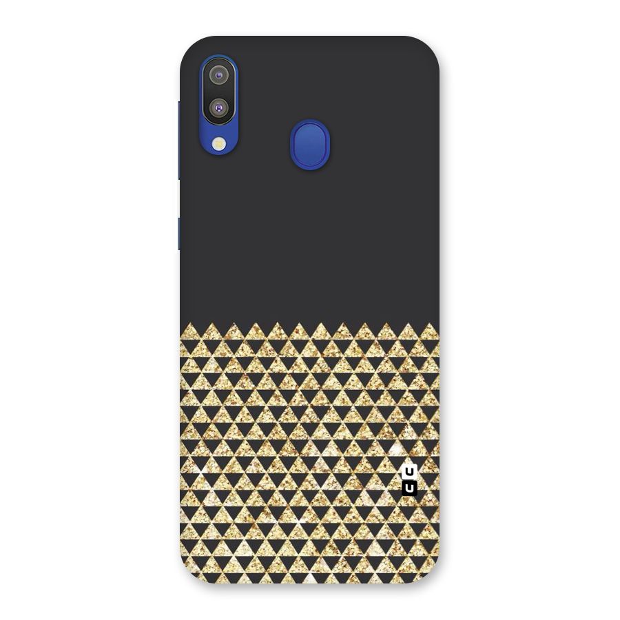 Dark Grey Golden Triangles Back Case for Galaxy M20