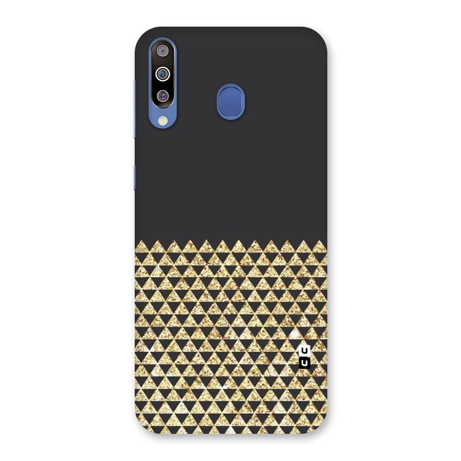 Dark Grey Golden Triangles Back Case for Galaxy M30