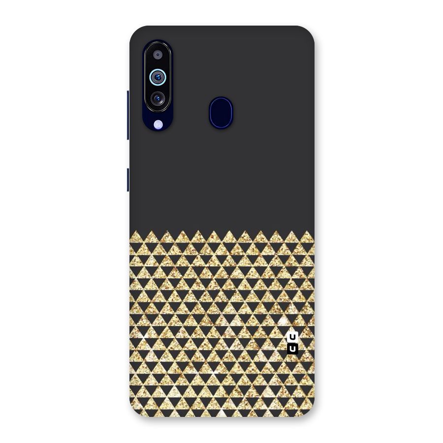 Dark Grey Golden Triangles Back Case for Galaxy M40