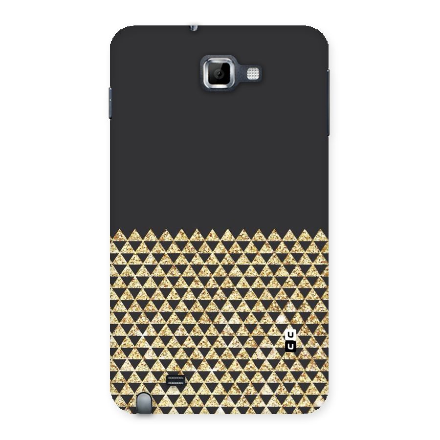 Dark Grey Golden Triangles Back Case for Galaxy Note