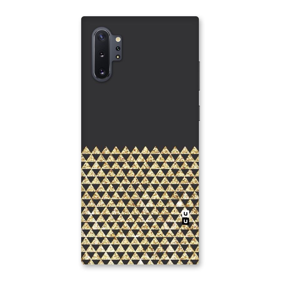 Dark Grey Golden Triangles Back Case for Galaxy Note 10 Plus