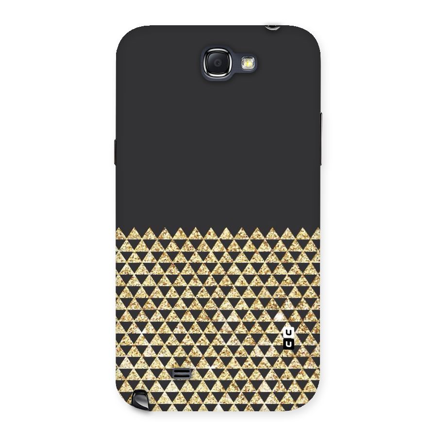 Dark Grey Golden Triangles Back Case for Galaxy Note 2