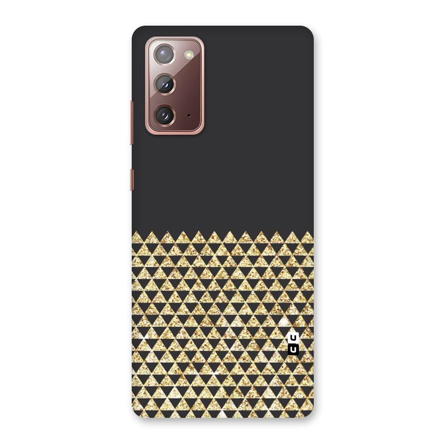 Dark Grey Golden Triangles Back Case for Galaxy Note 20