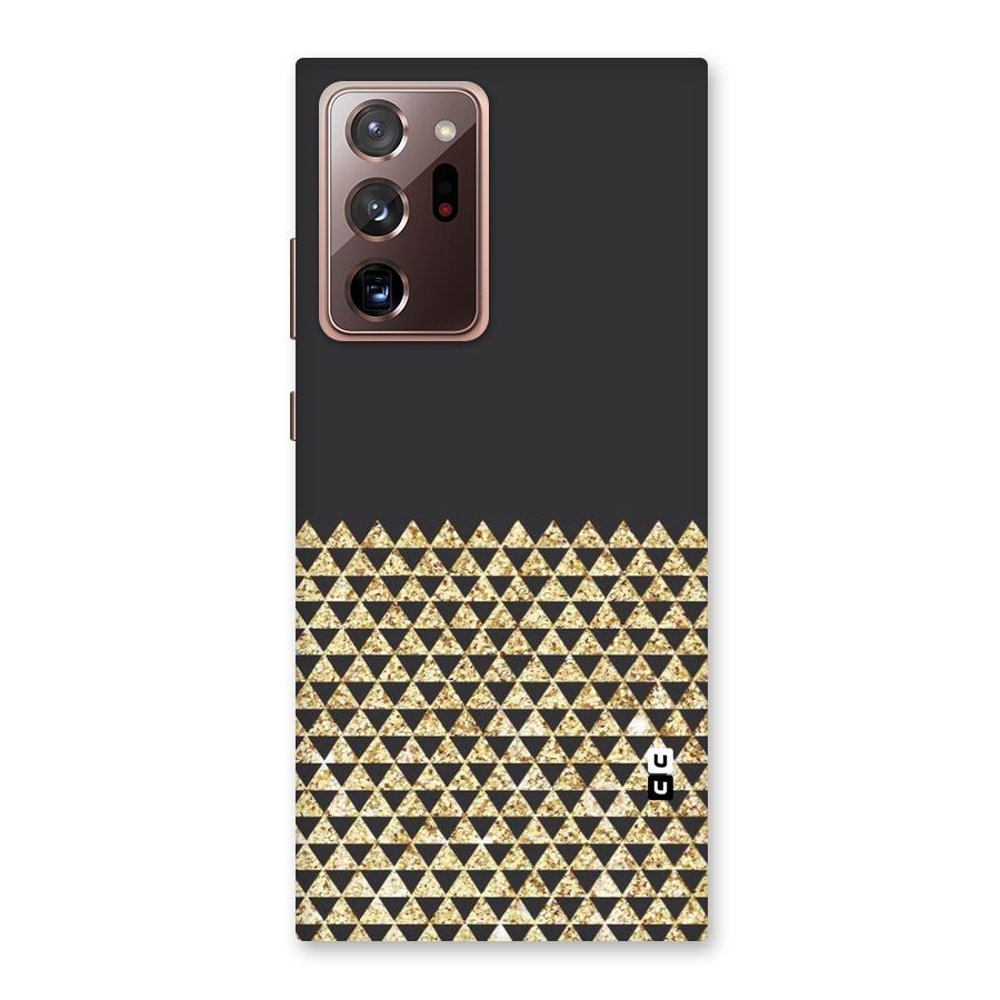 Dark Grey Golden Triangles Back Case for Galaxy Note 20 Ultra