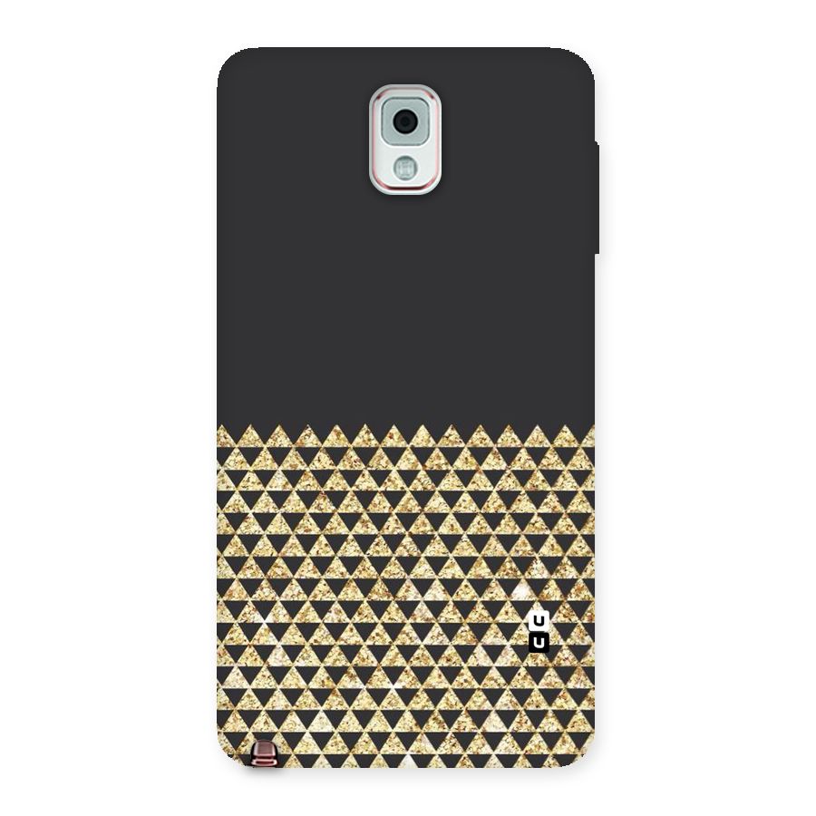 Dark Grey Golden Triangles Back Case for Galaxy Note 3