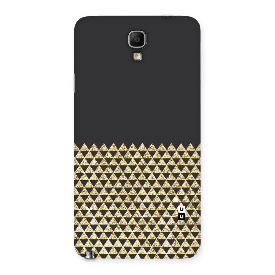 Dark Grey Golden Triangles Back Case for Galaxy Note 3 Neo