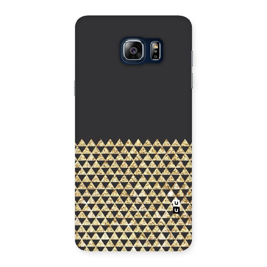 Dark Grey Golden Triangles Back Case for Galaxy Note 5
