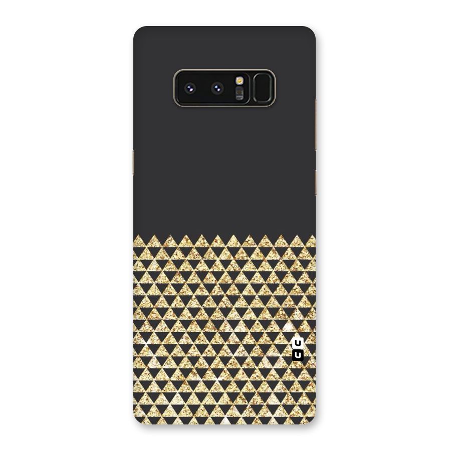 Dark Grey Golden Triangles Back Case for Galaxy Note 8
