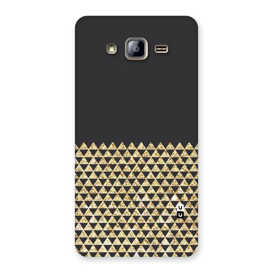 Dark Grey Golden Triangles Back Case for Galaxy On5