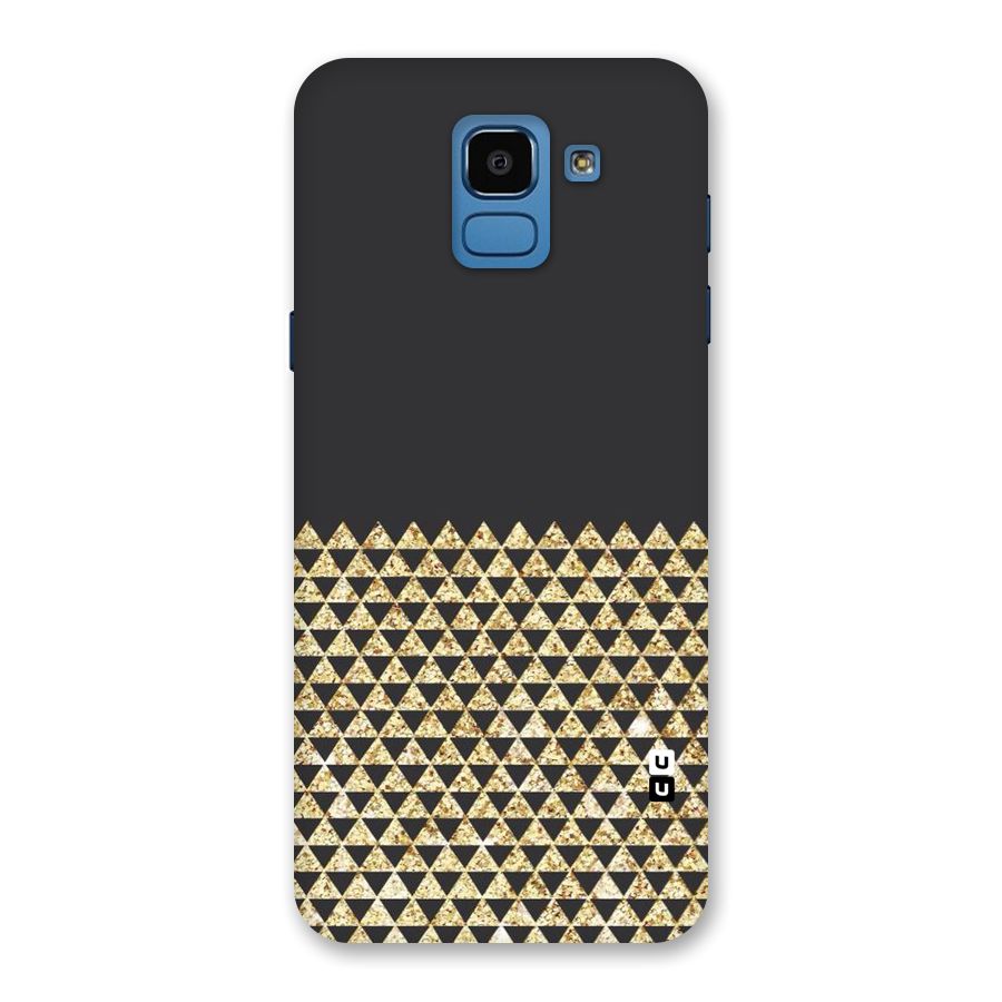 Dark Grey Golden Triangles Back Case for Galaxy On6