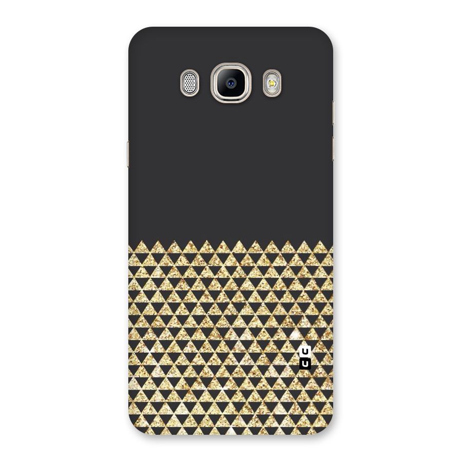 Dark Grey Golden Triangles Back Case for Galaxy On8