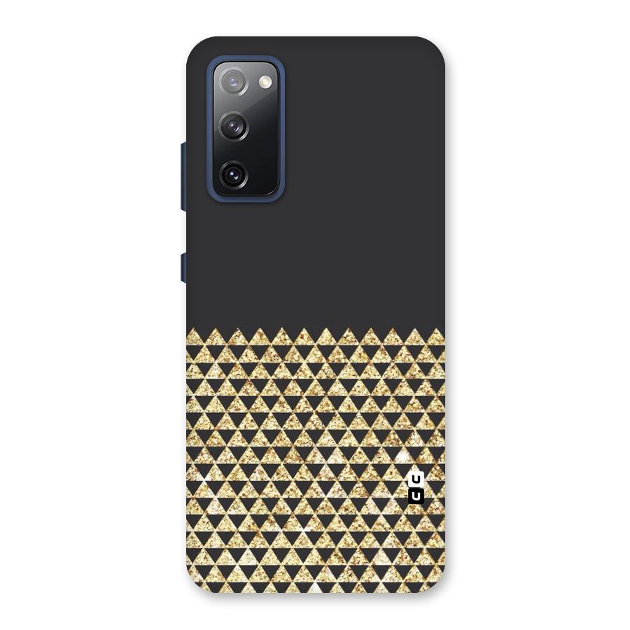 Dark Grey Golden Triangles Back Case for Galaxy S20 FE