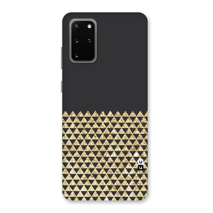 Dark Grey Golden Triangles Back Case for Galaxy S20 Plus
