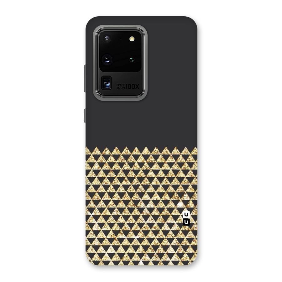 Dark Grey Golden Triangles Back Case for Galaxy S20 Ultra