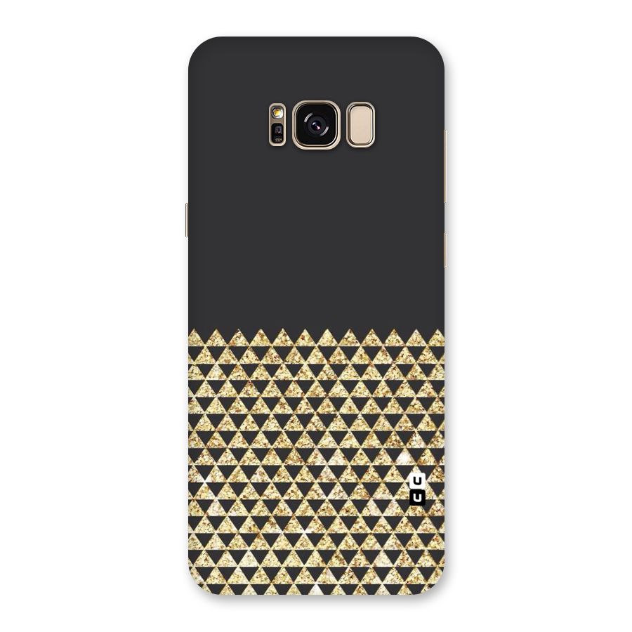 Dark Grey Golden Triangles Back Case for Galaxy S8 Plus