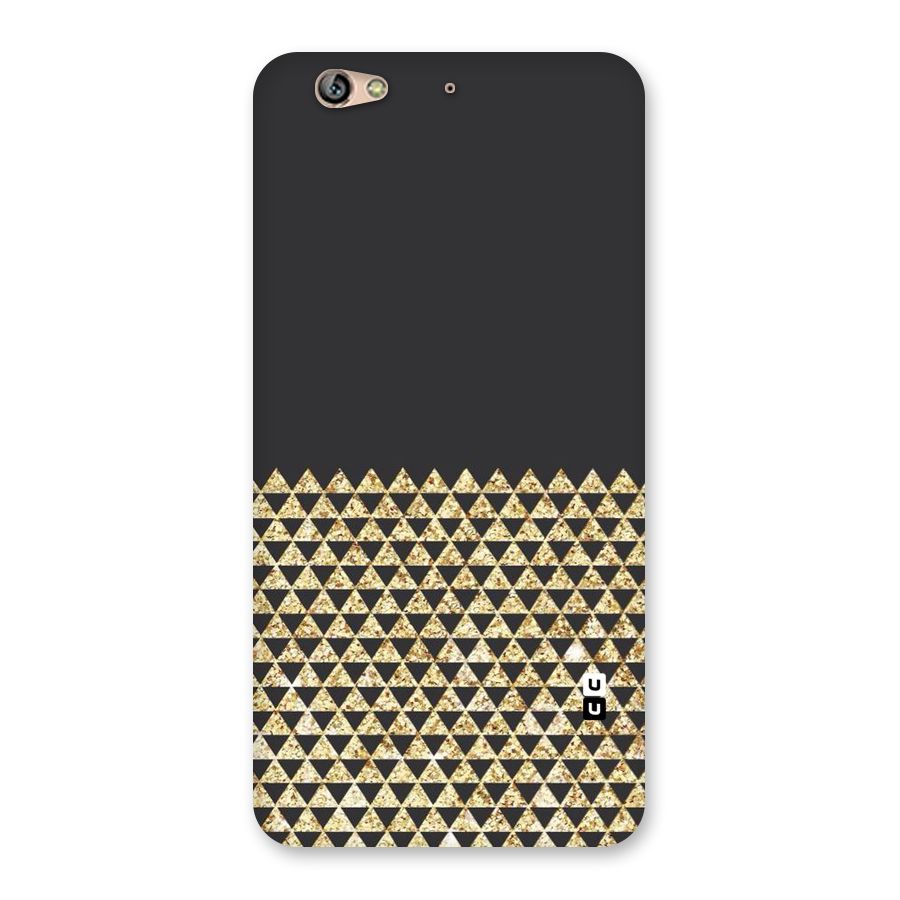 Dark Grey Golden Triangles Back Case for Gionee S6