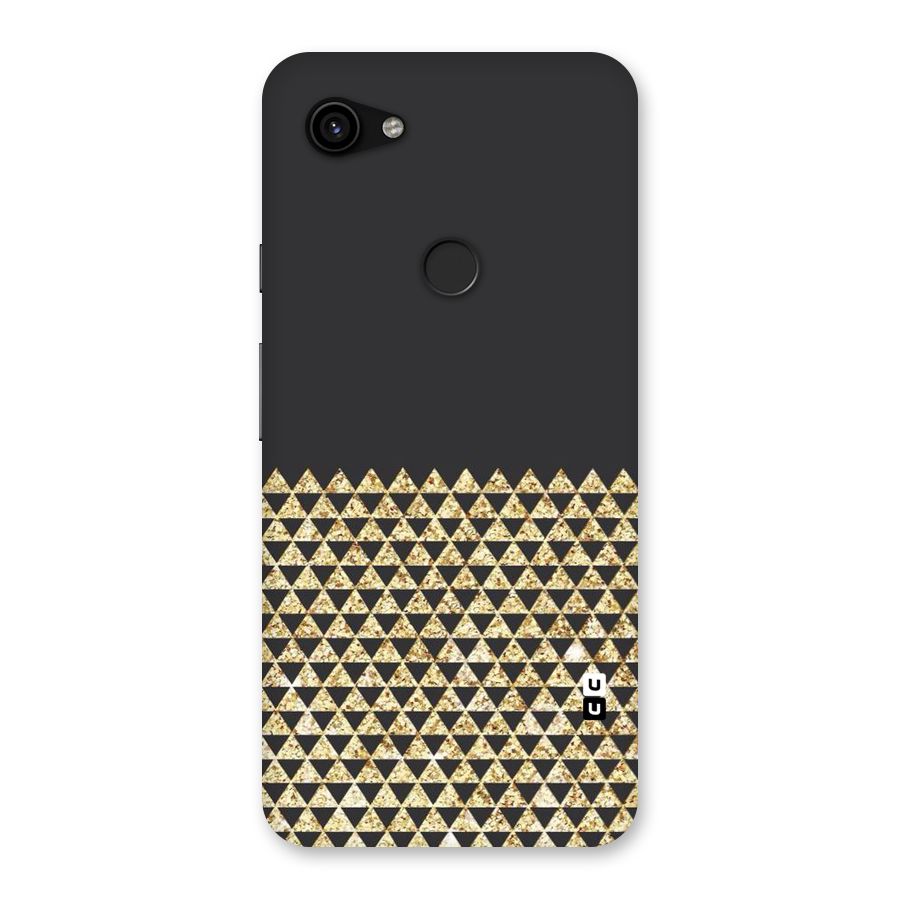Dark Grey Golden Triangles Back Case for Google Pixel 3a XL