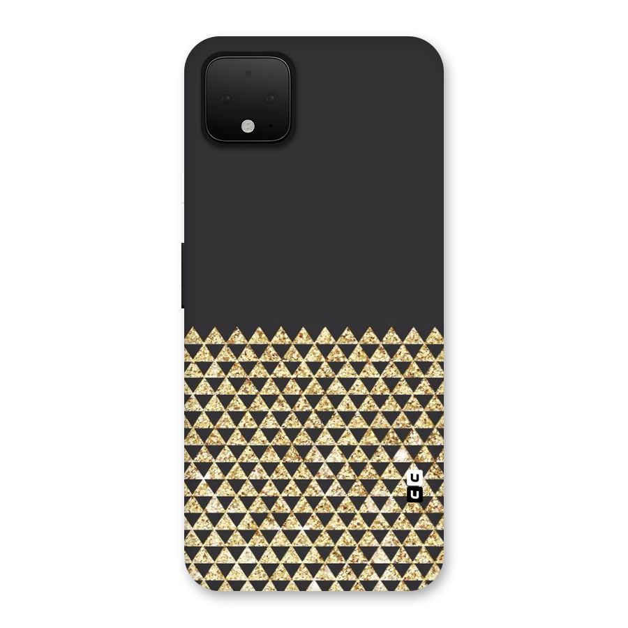 Dark Grey Golden Triangles Back Case for Google Pixel 4 XL
