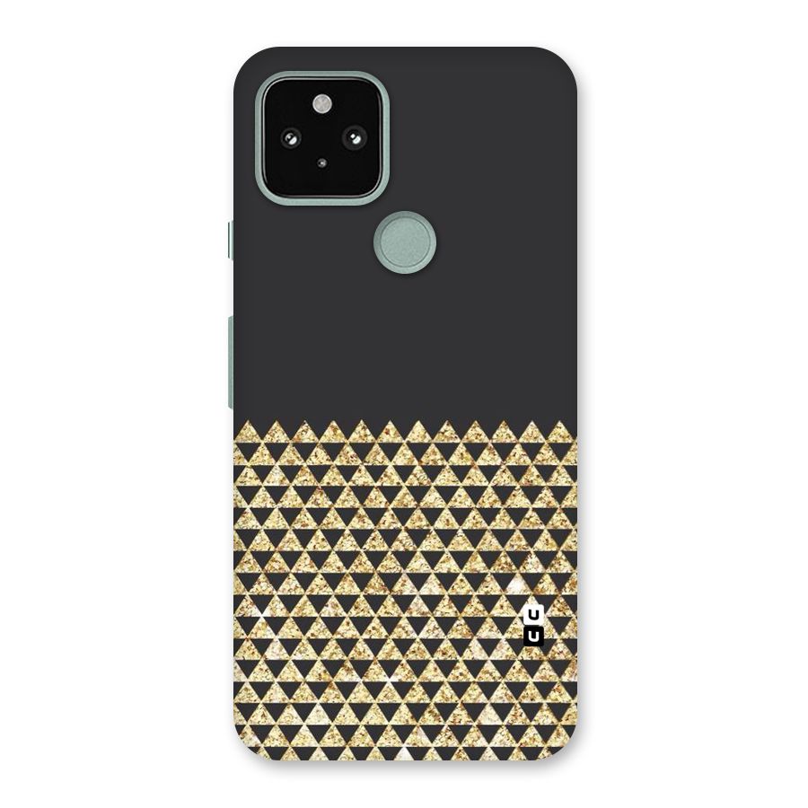 Dark Grey Golden Triangles Back Case for Google Pixel 5