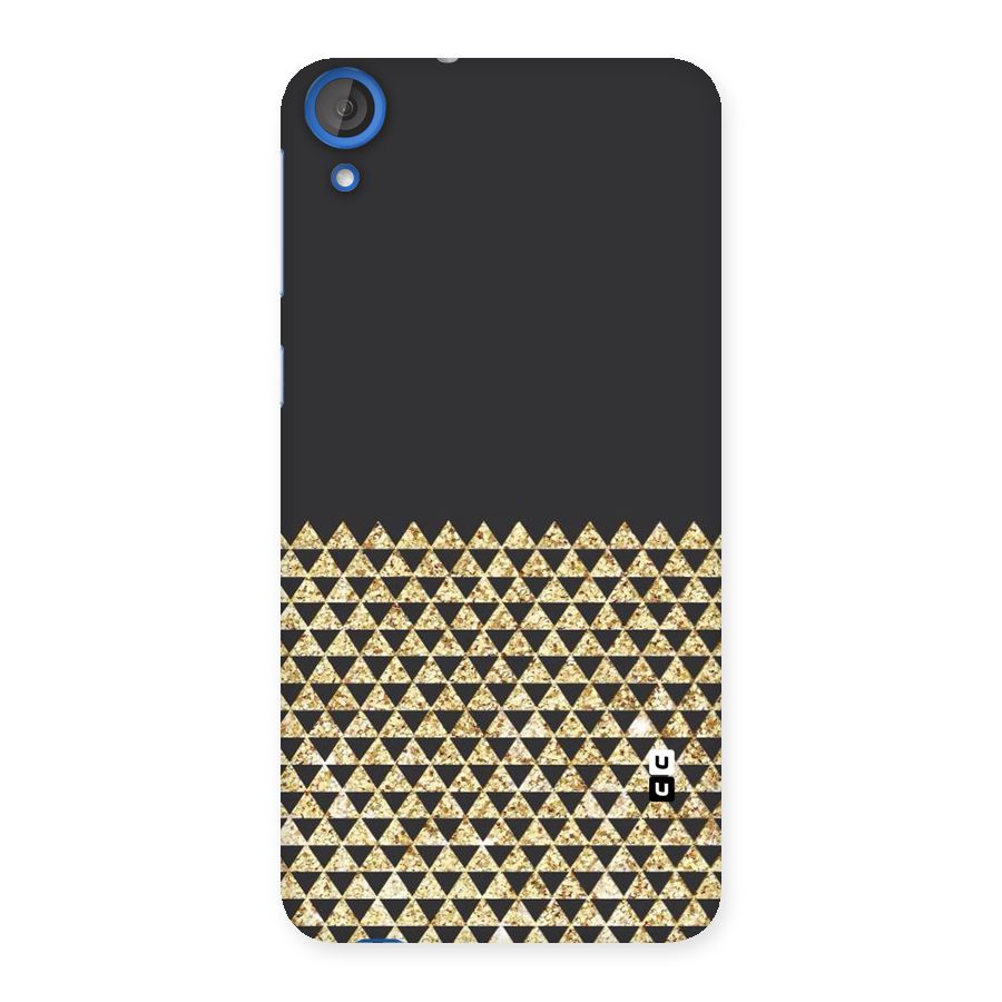 Dark Grey Golden Triangles Back Case for HTC Desire 820