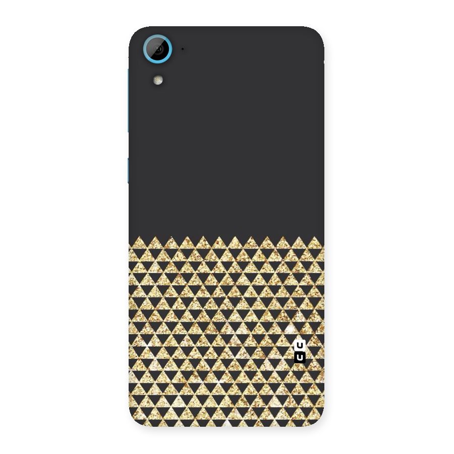 Dark Grey Golden Triangles Back Case for HTC Desire 826