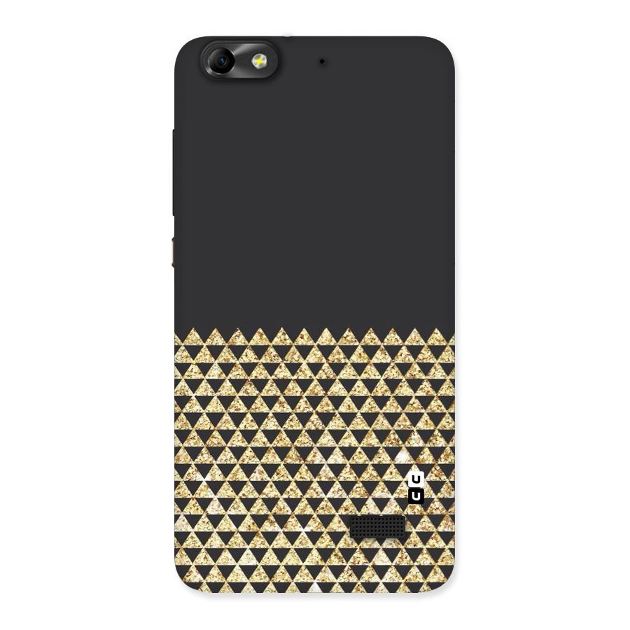 Dark Grey Golden Triangles Back Case for Honor 4C