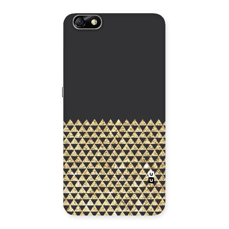 Dark Grey Golden Triangles Back Case for Honor 4X