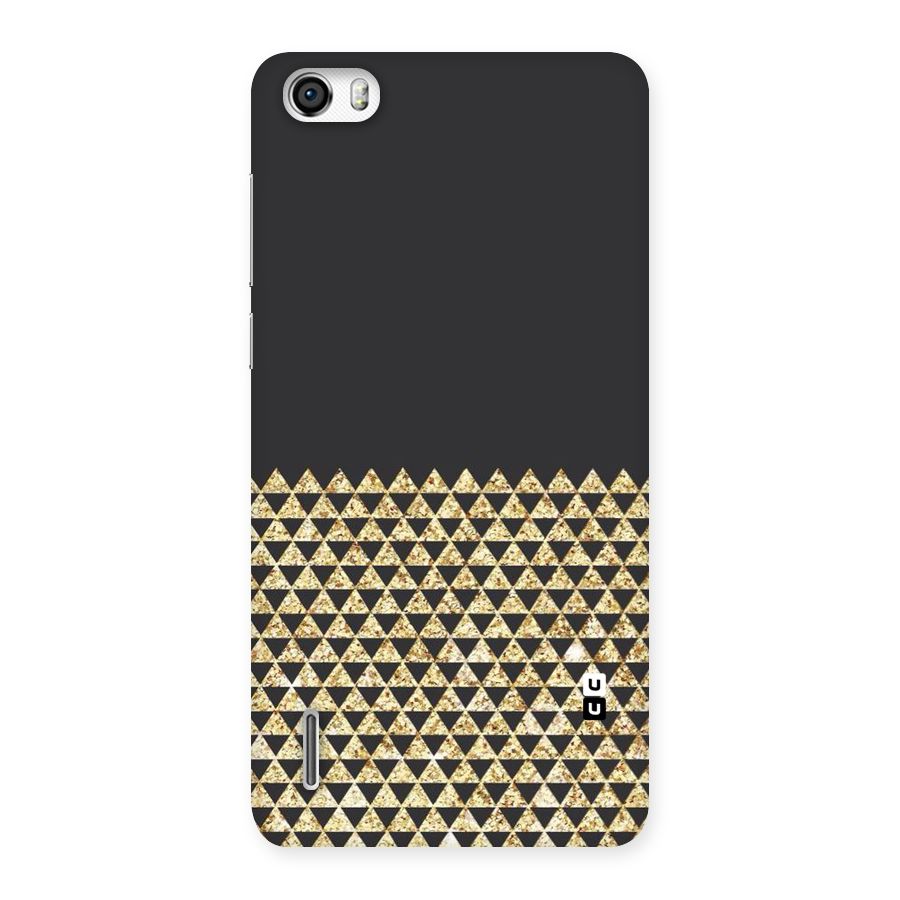 Dark Grey Golden Triangles Back Case for Honor 6