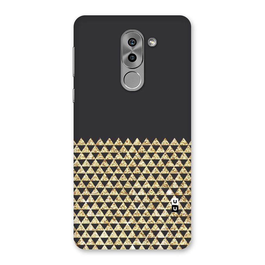 Dark Grey Golden Triangles Back Case for Honor 6X